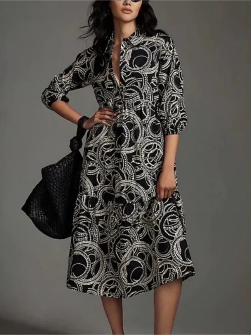 Anthropologie Bettina Tiered Midi Dress